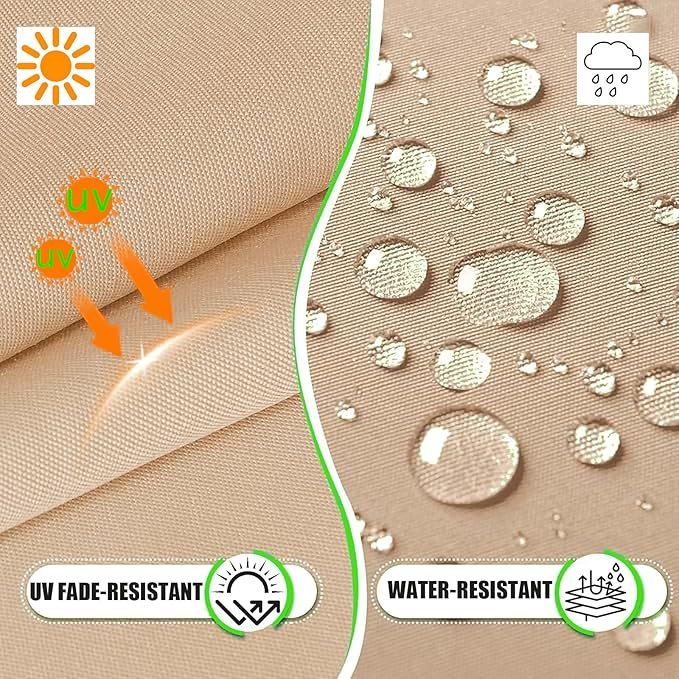 Waterproof Outdoor Chair Cushions 24x24,Filled With High-Support Sponge+ Latex Foam,Waterproof & Fade Resistant,With Sofa Backrest and Removable Cover,Outdoor Deep Seat Set For Patio Furniture