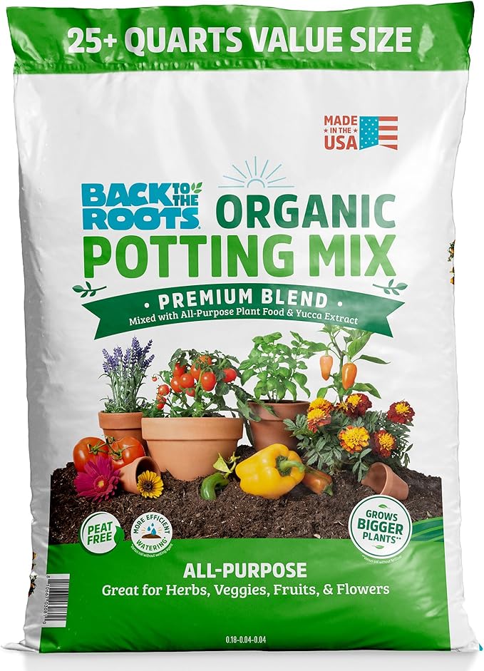 Back to The Roots 25.7qt (1 Cubic ft) All Purpose Premium Blend Organic Potting Mix
