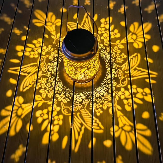Solar Lanterns Outdoor Waterproof, Hummingbird Hanging Solar Lanterns Birthday Gifts for Women Mom Grandma, Garden Decor for Patio Yard Lawn Backyard Porch