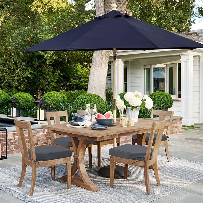 Topotdor Outdoor Chair Cushions Set of 2, 19"x19"x3" Waterproof Patio Chair Cushions for Outdoor Furniture, Round Corner Outdoor Seat Cushions Color Fastness Chair Pads with Ties, Dark Gray