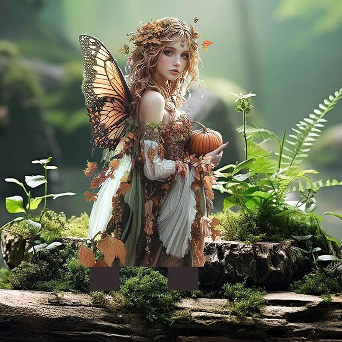 Pumpkin Elf-2 Bohemian Flower Pot Decor - Fairy Planter Pots for Home or Garden