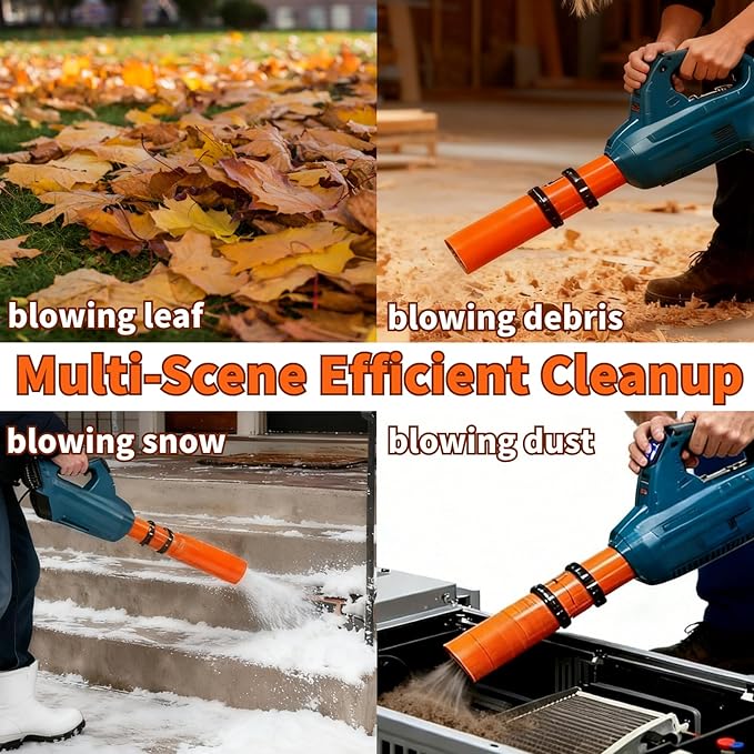 Leaf Blower Air Booster, Air Flow Booster for Blower, Universal Blower Nozzle Accessories, Dual Flow Power Can Improve Cleaning Speed, Used for Courtyard, Lawn, Garden, and Lane Cleaning. (Black)