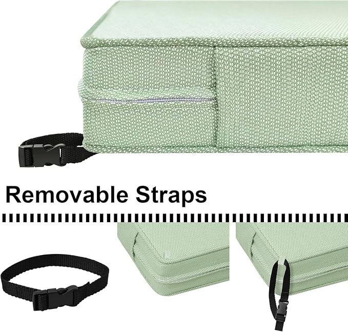 Deep Seat Cushions, Outdoor Cushions, Patio Furniture Cushions, Deep Seat & Back Cushion Patio Cushions for Backyard Couch Sofa Fade Resistant (22x24x4 inches 3 Sets, Light Green)