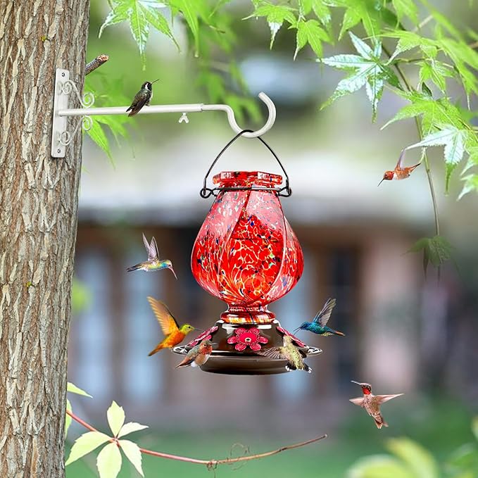 BOLITE 18023 Bird Feeder Hanger(16 to 24 Inch), Adjustable Hanging Plant Bracket, Plant Hangers for Hanging Bird Feeders, Planters, Lanterns, Wind Chimes, String Lights, 2 Pack, White