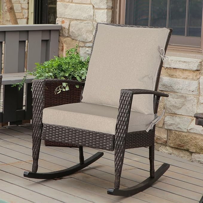 Goodgoods 20"x42" Outdoor Dining Chair Cushion Set of 1 Patio Furniture Cushion Resilient Foam Filling Water-Proof Stain-Resistant UV Resistant Weather Resistant Chairs Couch Sofa Upholstery Riverbed