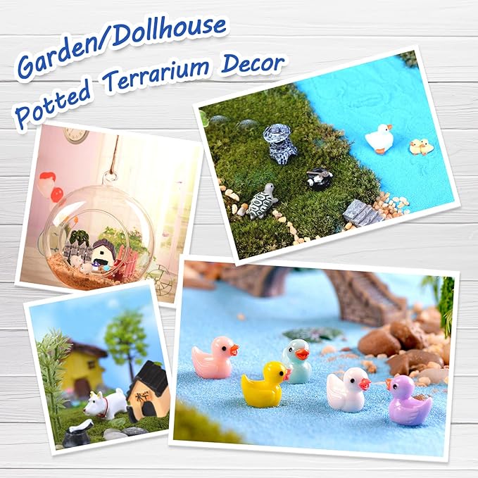 123 Pcs Fairy Garden Accessories Outdoor, Miniature Figurines, Decorations, Kit for Terrarium Supplies DIY Craft Decor