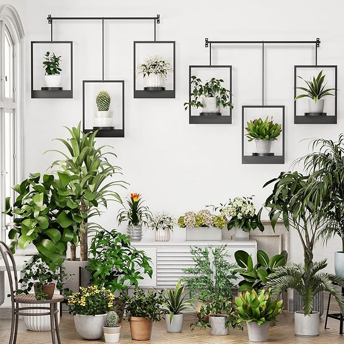 Wall Planters for Indoor Plants Wall Plant Holder Frame Plant Wall Hanger Window Plant Hanger for Livingroom Entryway (1)