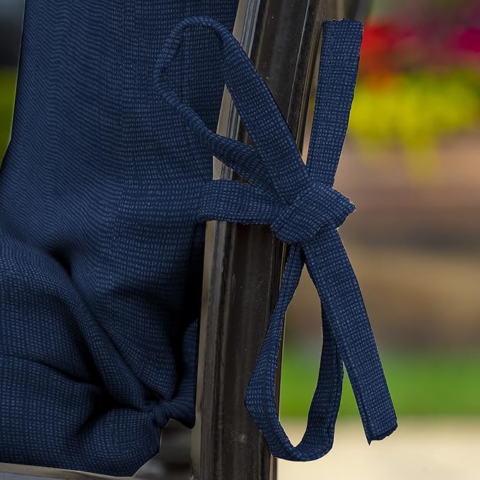 Arden Outdoor Chair Cushion, 21 x 20, Rain-Proof, Fade Resistant 20 x 21, Sapphire Blue Leala