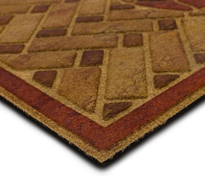 Mohawk Home Stoney Medallion Casual Ornamental Clay 2' X 4' Door Mat Perfect for Porch, Garage