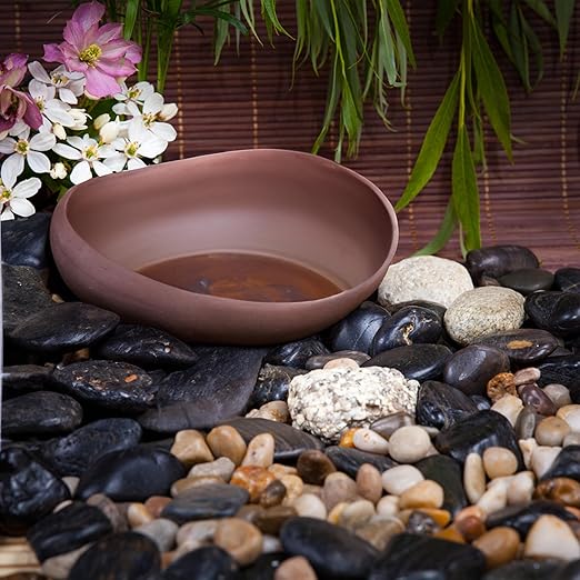 Black River Rocks 20lbs, 1-2Inch Natural Pebbles for Plants, High Polished Decorative Stones for Aquarium Vase Filler Fish Tank Landscaping Garden