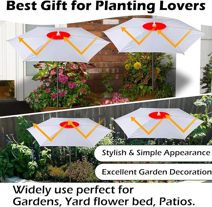 3 Pack Plant Umbrellas for Outdoor Plants, 27 inch, 90% Sunlight-Blocking Garden Umbrella Shade for Potted Plants and Garden Beds, Garden Plant Sunshade Cloth for flower, Sun Shade for Plants