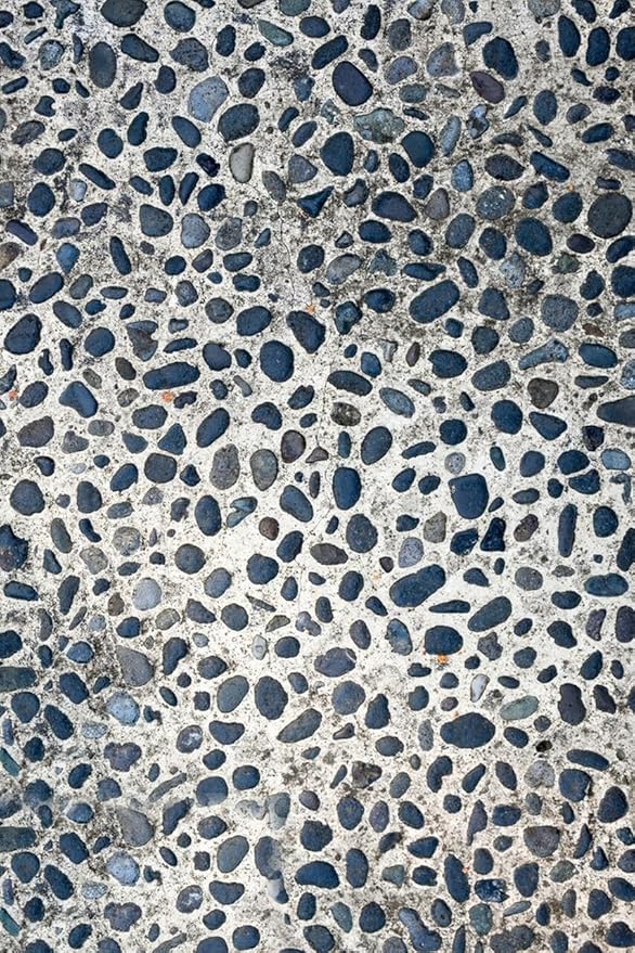Irregular Pebblestones Design Deck Rug 10x12 Dark Blue Beige Aesthetic Texture Outdoor Waterproof Rugs for Balcony Patios Porch Backyard Garden RV Camping Thin No Shedding Durable Outside Mat