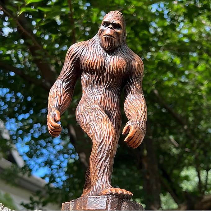 Bigfoot Indoor Outdoor Garden Statue – Rustic Sasquatch Figurine – Unique Big foot Yard Decor – Weather-Resistant UV Protected – Bigfoot Gifts for Lawn, Patio, Home and Office – 8.5” Tall