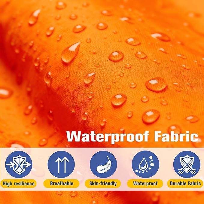 Patio Furniture Cushions Outdoor, Waterproof Wicker Chair Cushions Set of 3, 1 Loveseat & 2 Seat Pads, Thick Outdoor Replacement Cushions for Porch Lawn Bench Couch Sofa Swing, Orange