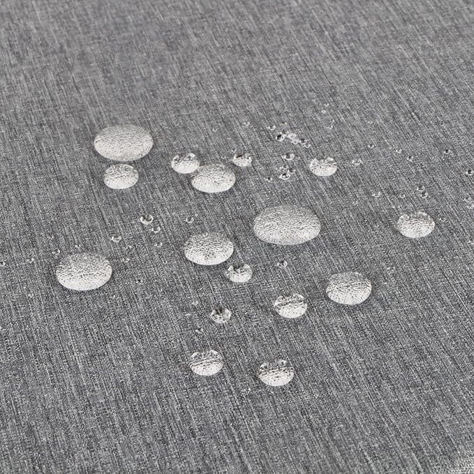 Outdoor Tablecloth Wrinkle-Free Stain Resistant Waterproof Polyester Fabric Table Cover with Zipper Umbrella Hole for Picnic/Party/Dinner/Patio Garden(60inch Round,Zippered,Grey)