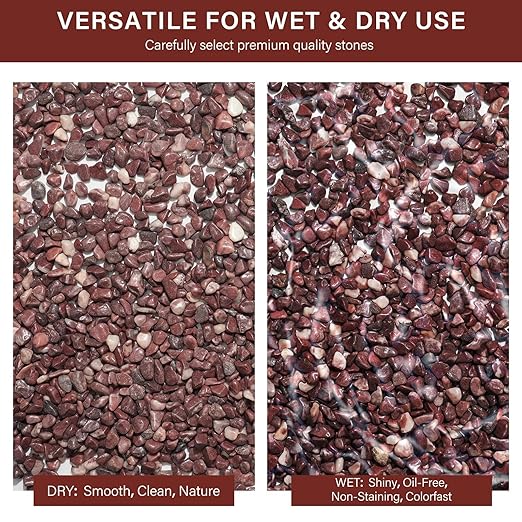 NUPICK 12 lbs Pebbles for Indoor Plants, 1/5 Inch Pea Gravel for Fish Tank, Polished Decorative Rocks for Succulent, Natural River Stones for Vases, Cactus, Landscaping, Bird Bath, Aquarium, Red
