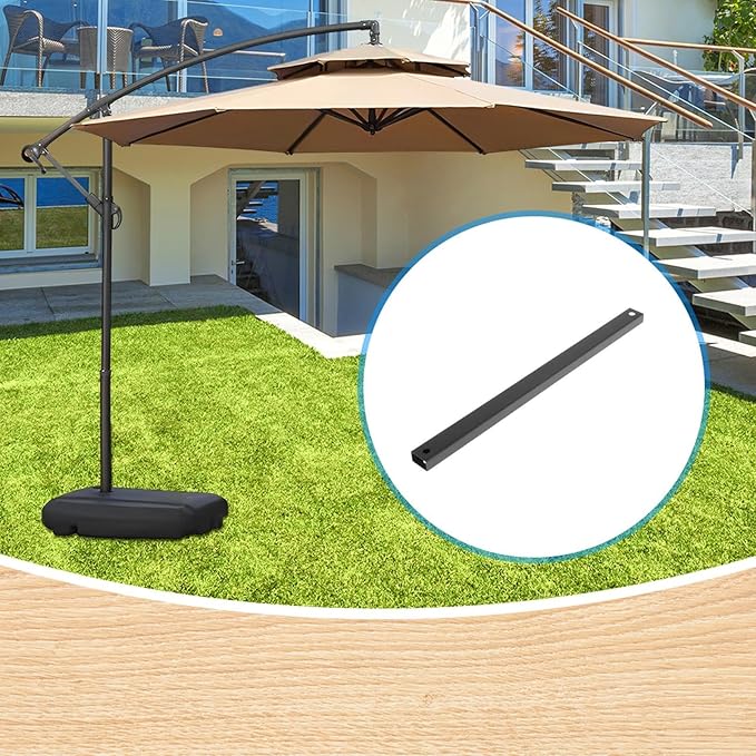 Fenteer Patio Umbrella Accessories Tool Sunshades Parts Maintenance Parasol Bases Part Replacements for Courtyard Picnic Beach Umbrella Balcony Garden, Fixing Handle Pole