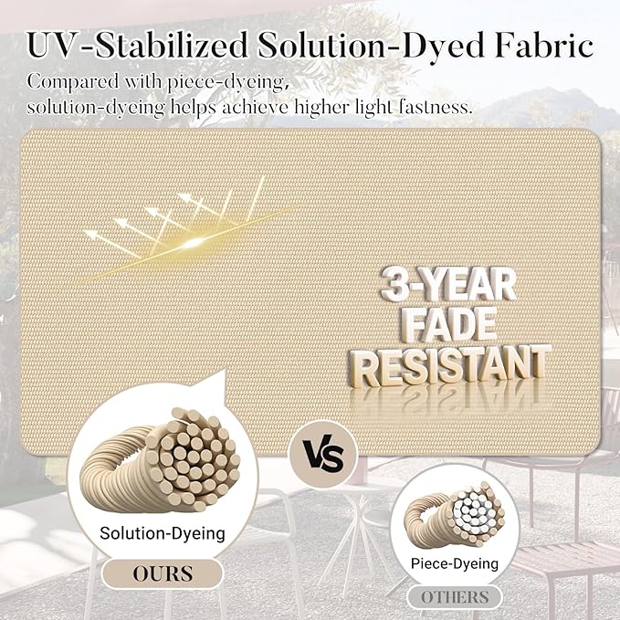 Basic Beyond Outdoor Chair Cushions for Patio Furniture, Waterproof Outdoor Seat Cushions Set of 4 18 x 18, Patio Chair Cushions Set of 4 with Ties and Handle, Beige