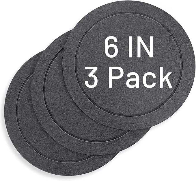MUDEELA Diatomaceous Earth Plant Saucers for Indoor & Outdoor, 3 Pack of 6 Inches Round Plant Tray Plant Dish Pant Plate to Catch Water for Flower and Plant Pot, Instant Drying Stone Drainage Tray