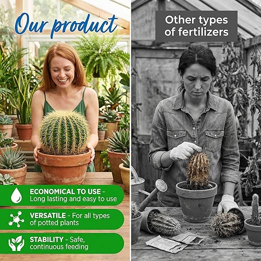 Cactus & Succulent Plant Food | Concentrated Nutrient Solution for Indoor & Outdoor Plants | Made in USA | Promotes Growth & Blooms