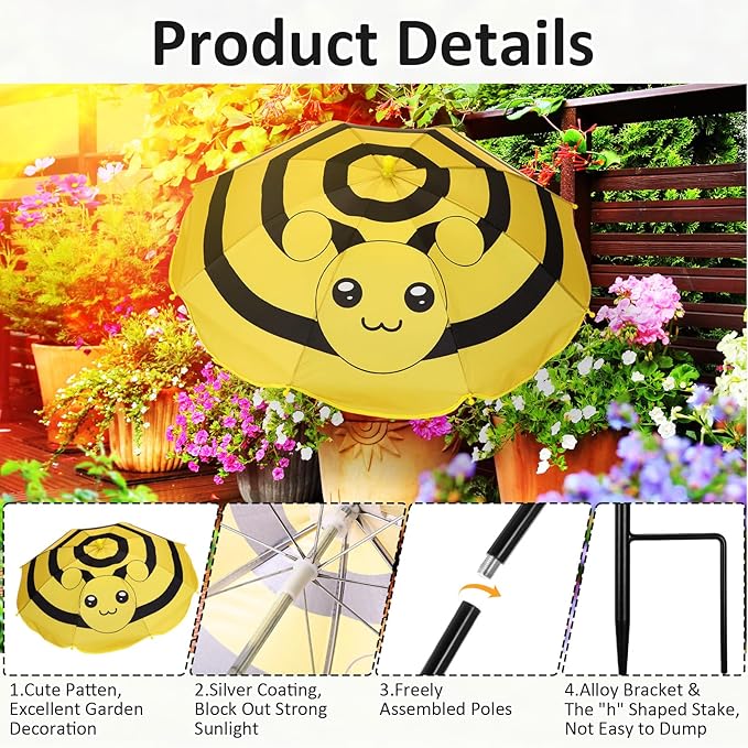 24. 5 Inch Plant Umbrellas for Outdoor Plants Garden Umbrella Shade for Potted Plant, Garden Bed Flower Pot Provide Shade to ‌defend Blazing Sun