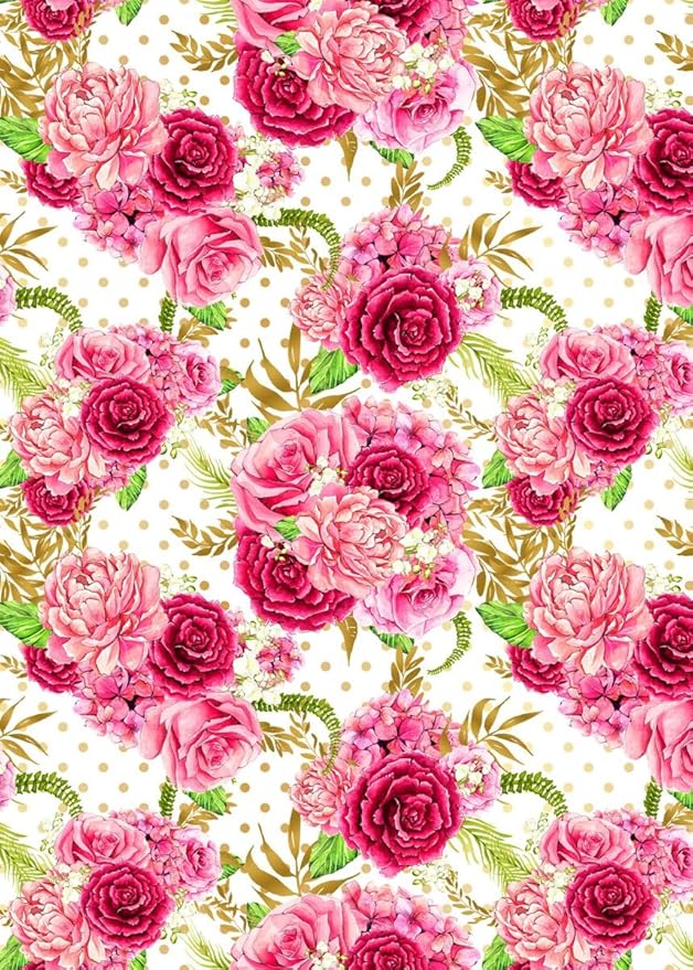 Vibrant Floral Pink Outdoor Rug Modern Contempporary Art Deco Washable Area Rug for Patio Porch Deck Balcony Waterproof Durable Backyard Carpet Cute Garden Large Rugs 7x12