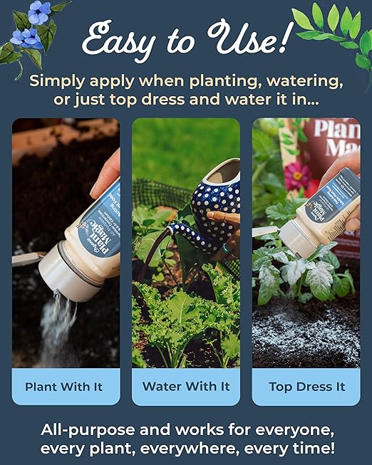 Organic Plant Magic - Truly Organic™ Easy to Use Soluble Plant Food Shaker: All-Purpose Fertilizer Concentrate for All Flower Vegetable Herb Fruit Tree Indoor Garden & House Plants [Two 3 oz Shaker]