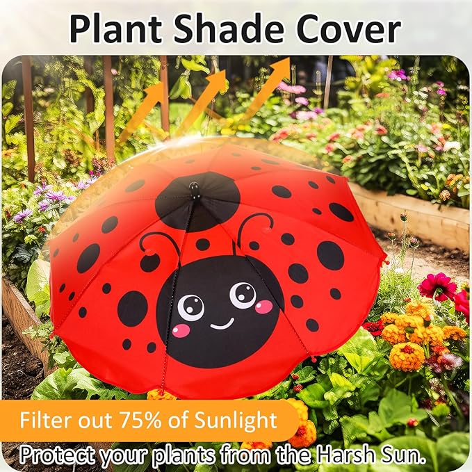 24. 5 Inch Plant Umbrellas for Outdoor Plants Garden Umbrella Shade for Potted Plant, Garden Bed Flower Pot Provide Shade to ‌defend Blazing Sun