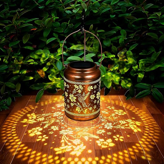 Gifts for Women Mom, Solar Lanterns Outdoor Garden Hummingbird Solar Lights Waterproof Decorative Gifts Hanging Lights Gardening Gift for Outside for Yard, Patio, Backyard, Farm
