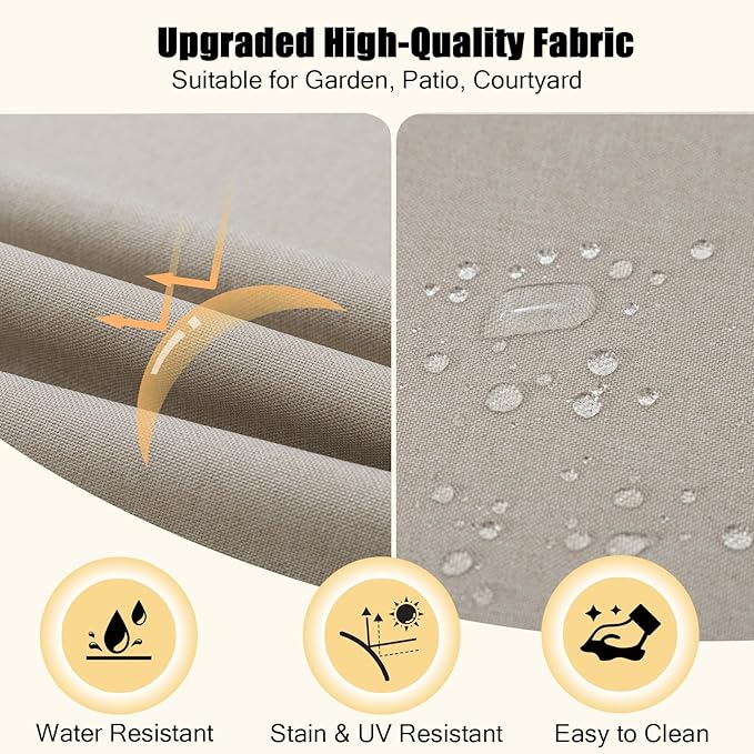 idee-home Outdoor Cushions for Patio Furniture, Outdoor Seat Cushion, Waterproof Couch Hampton Bay Deep Seat Replacement Chair Cushions for Garden Lawn Deck Backyard, 28.5 x 28.5