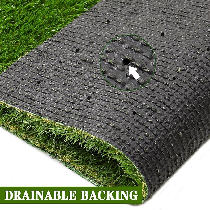 AYOHA Artificial Turf 11 ft x 39 ft with Drainage, 1.38 Inch Realistic Fake Grass Rug Indoor Outdoor Lawn Landscape for Garden, Balcony, Patio, Synthetic Grass Mat for Dogs, Customized