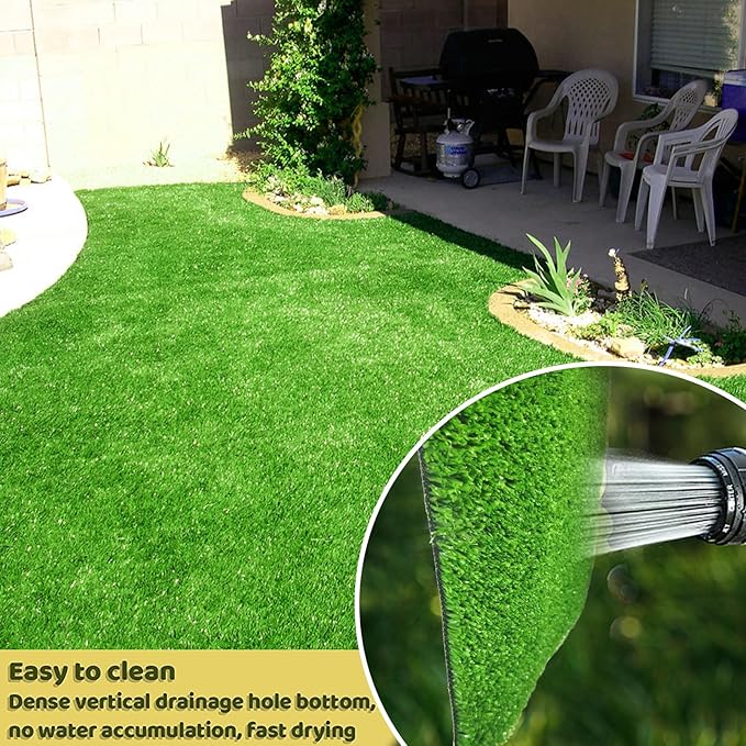 LVBAO Synthetic Artificial Grass Turf 3FTX10FT (30 Square FT) Reusable Dog Pee Pads Potty Training Rug Grass Pet Carpet for Outside Patio Garden Lawn Balcony Landscape Dog with Drainage Holes