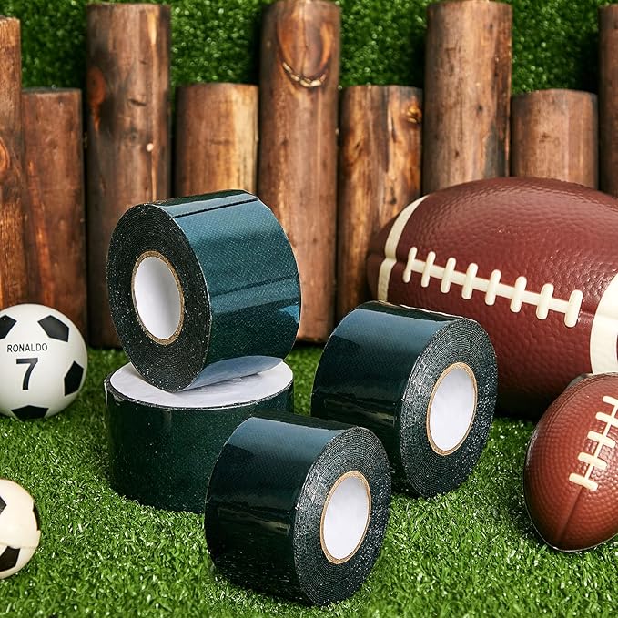 4 Rolls 2 in x 16.5 ft Double Sided Turf Tape Artificial Grass Tape Self Adhesive Grass Rug Tape Artificial Turf Tape for Lawn Garden Carpet Connecting Outdoor Carpet