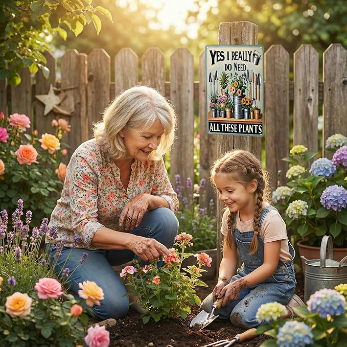 Funnysign Garden Gifts I Really Do Need All These Plants Vintage Gardening Tin Sign for Home Garden Patio Greenhouse Yard Decor 8 X 12 Inch (3827)