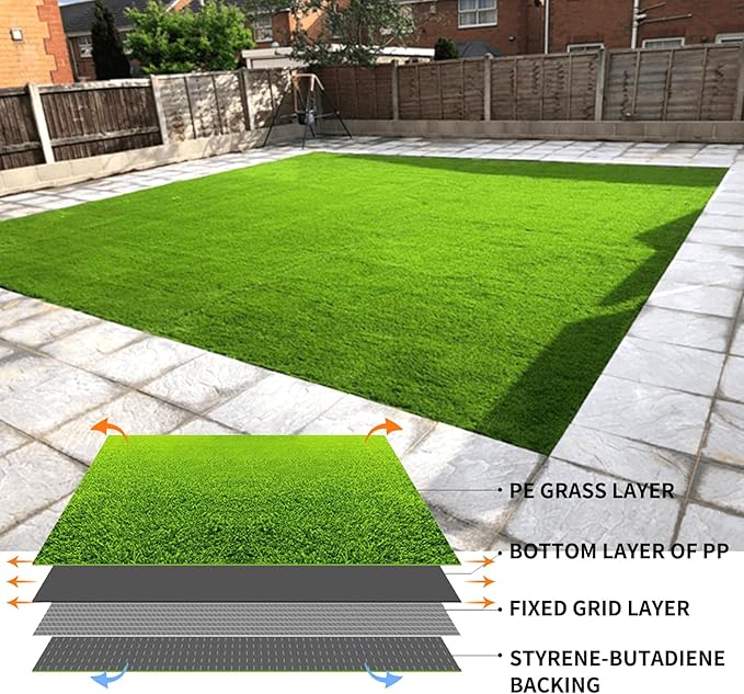 Artificial Turf Area Rug Grass Mat 3FTX10FT Dogs Pet Synthetic Astroturf Rug Carpet 0.4 Inch Pile Height Indoor Outdoor Garden Lawn Landscape Patio