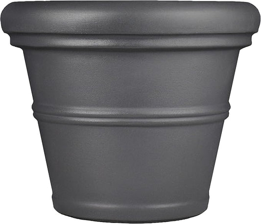 Tusco Products Rolled Rim Garden Planter, 36-inch, Slate