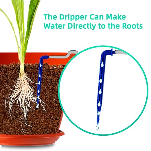 Solar Powered Drip Irrigation System, OHYEAHSPIN Solar Automatic Garden Watering Outdoor Greenhouse Accessories Supported 15 Pots Plants & 6 Timer Modes