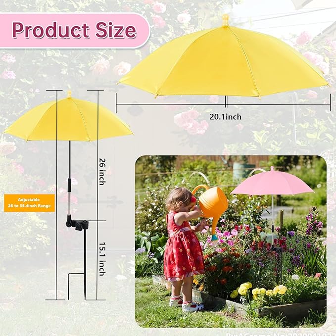 2Pcs Adjustable Plant Shade Umbrella for Outdoor Plants, Plants Shade Cover, Sun Shade Cloth for Plants, Potted Plants, Garden Beds