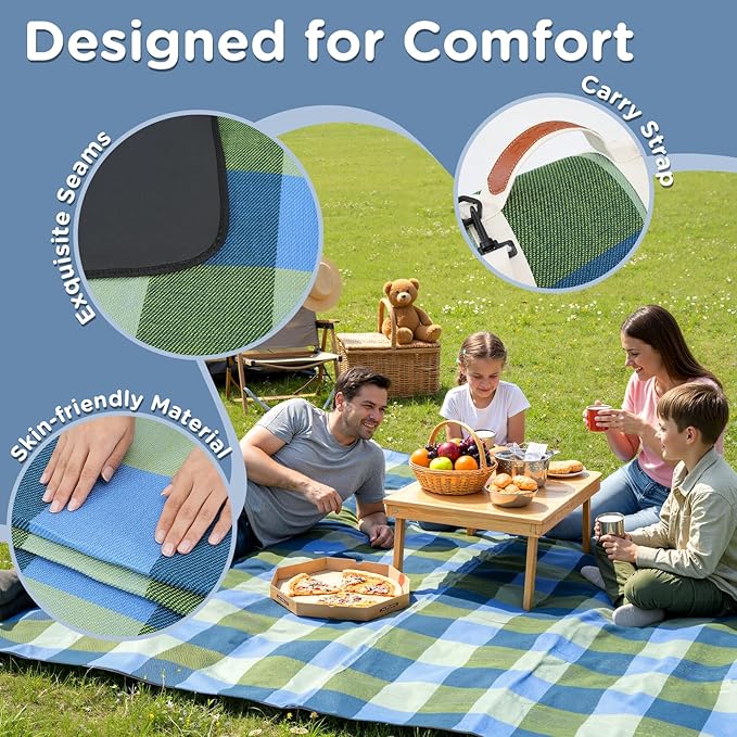 Extra Large Outdoor Picnic Blanket Camping Beach Mat Mama Mommy Mom Ever from Daughter Son Birthday Groom Bride Law Step Mom Stepmom Present Regalos para el día de Las Madres Mujer