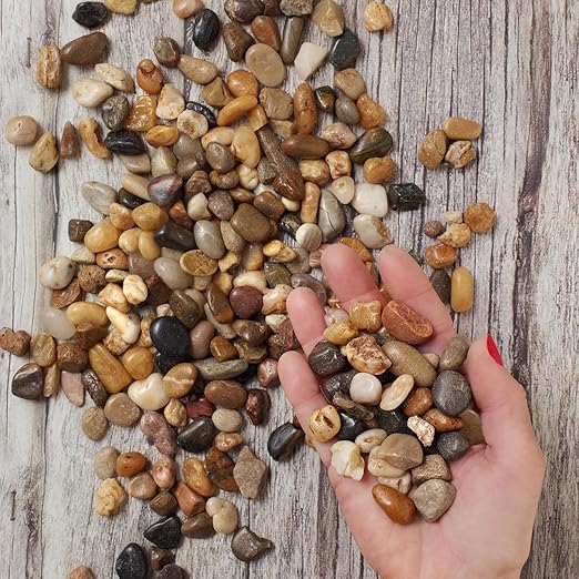 River Rocks Decorative Ornamental Vase Filler Aquarium Gravel Natural, Small 30 lbs - Landscaping Pebbles for Indoor Plants, Fish Tank, Terrarium & Home Decor, DIY & Crafting – Royal Imports