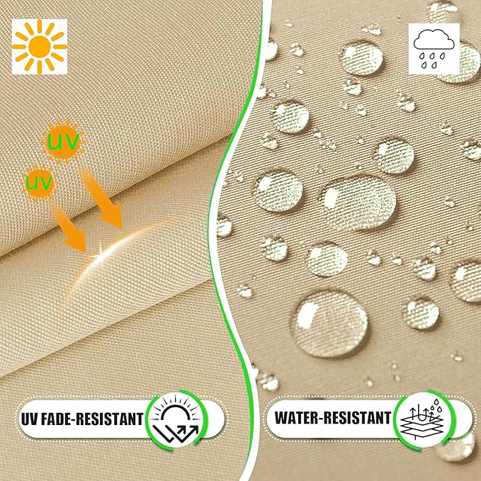 Cushions for Outdoor Furniture Outdoor Rocking Chair Cushions High Back Outdoor Chair Cushion for adirondack,Ergonomic Natural Curve Design,Waterproof Fade Resistant,Seat19x19,Back19x26in Beig