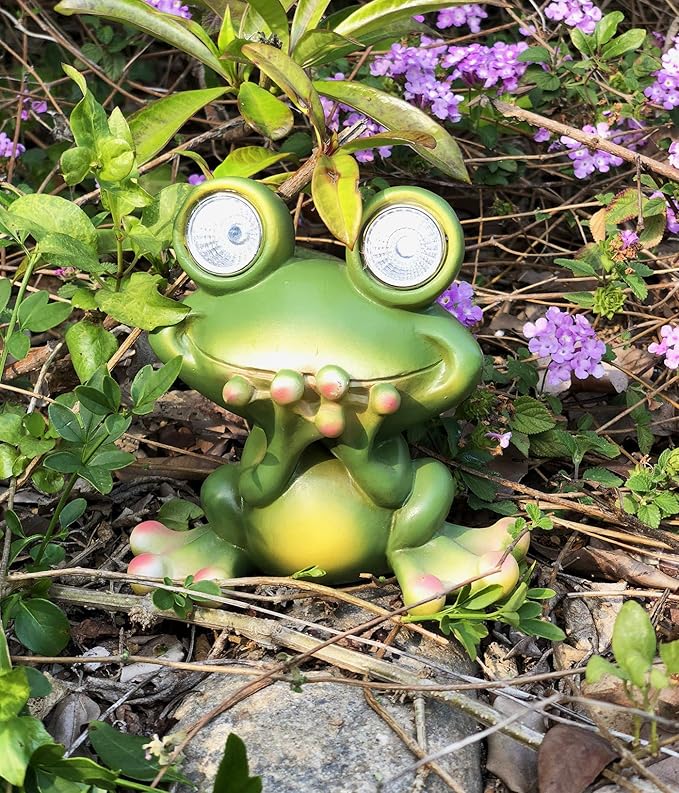 Solar Powered Frog Outdoor LED Garden Light Decor (Speak - NO)