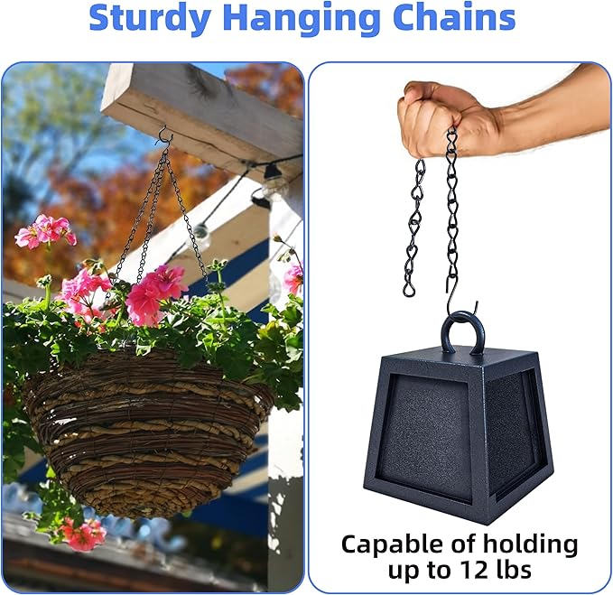 VRSS Hanging Chains for Hanging Planter Basket Bird Feeder Lanterns Ornaments Wind Chimes Billboards DIY Crafts (9.5 inch 6pcs)
