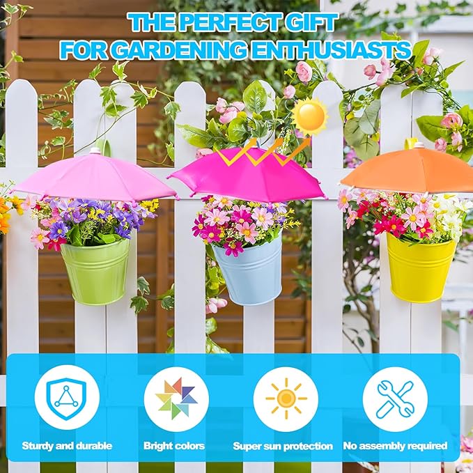 8PCS Small Plant Umbrellas for Outdoor Plants,Garden Umbrella Shade for Potted Plants,Garden Beds,Plants Shade Cover, Sun Shade Cloth for Plants,Provide Shade to ‌defend Plants from Blazing Sun.