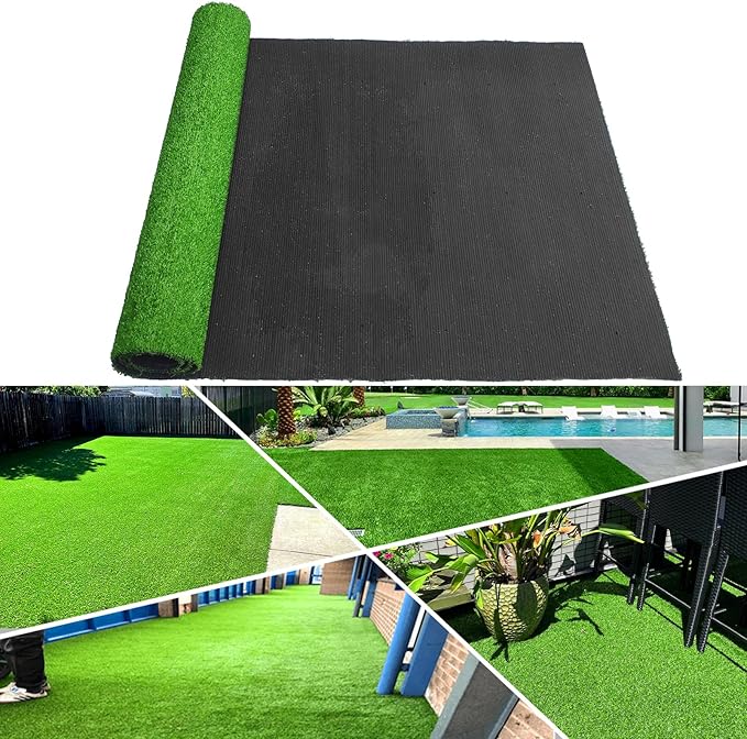 Artificial Grass Rug 4x5ft Synthetic Grass Mat Turf Lawn with Drainage Holes for Dog Potty Training Fake Grass Patch Turf Carpet Indoor Outdoor Garden Landscape Decoration