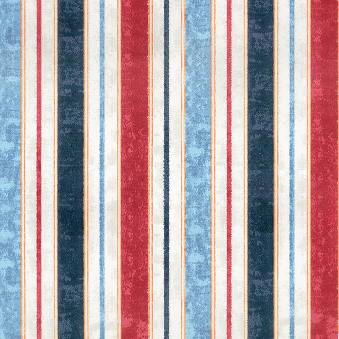 LVTXIII Outdoor Chair Cushions, Fade-Resistant Patio Furniture Cushions Outdoor Chair Pads with Ties for Dining Chairs and Garden Furniture Use, 18.5"x16"x2" 2 Pack, Stripe Red Blue
