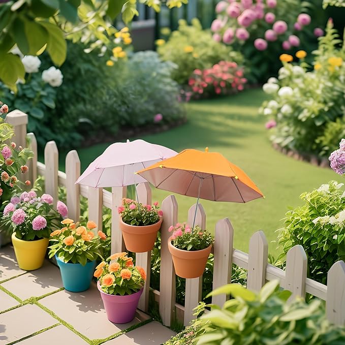 Plant Umbrellas For Outdoor Plants – Adjustable Garden Umbrella For Potted Plants – UV Protection Plant Shades For Outdoor Plants – Easy Installation Sun Shade (with Small Tools)