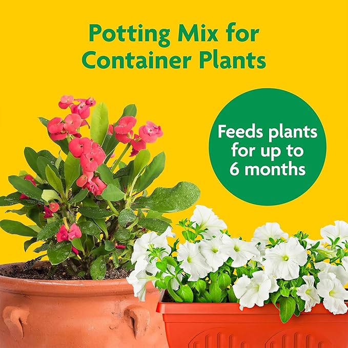 Miracle-Gro 5 Pack Potting Soil Mix for Container Plants, Flowers, Vegetables, Shrubs, Annuals, and Perennials, Feeds for Up to 6 Months, 2 Cu Ft