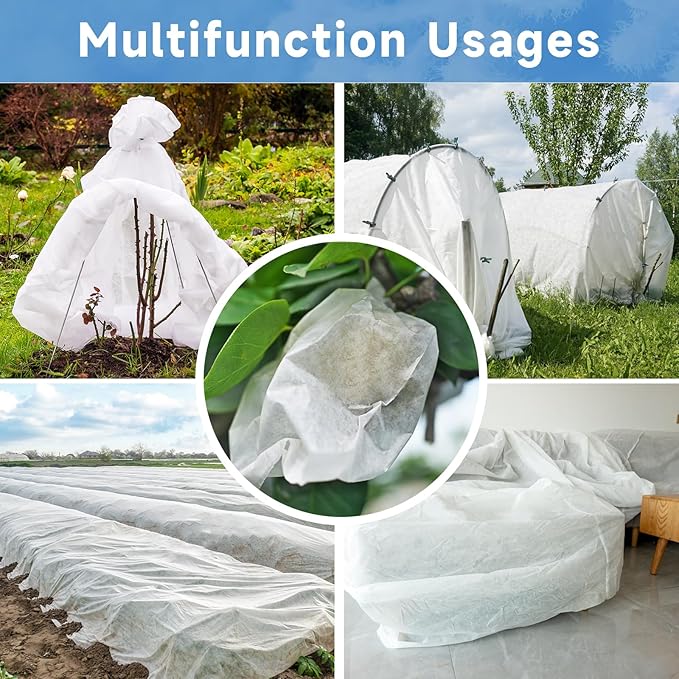 Plant Covers Freeze Protection,10 ft x 40 ft 1.1oz/yd² Thicker Floating Row Blanket Cover Fabric Plant Cloth for Winter Frost Snow and Garden Protection