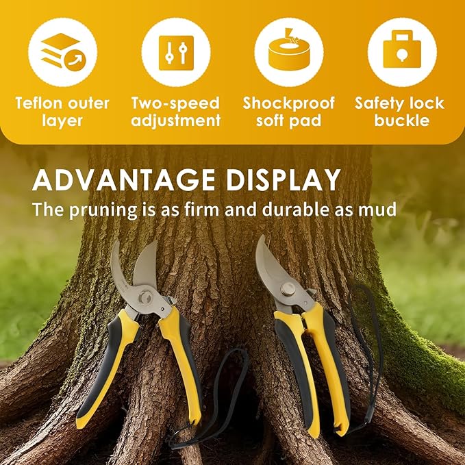 1 Pcs Garden Scissors Pruning Shears Sharp Stainless Steel,8in Garden Clippers Handheld,Pruning Shears for Gardening, Flower Shears Florist Scissors for Plant Tree Trimmers